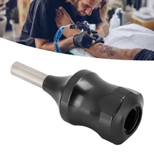 Professional 30mm Adjustable Aluminum Alloy Cartridge Needle Tattoo Grip Alloy Non-Slip Tattoo Gun Machine Handle Tool (Black )