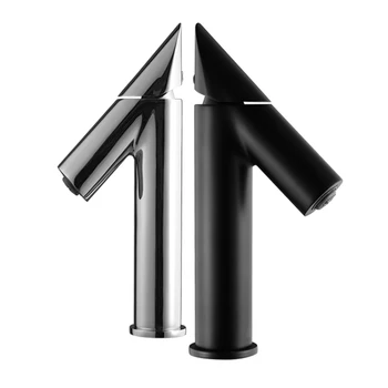 

New arrival Bathroom Sink Faucet hot and cold Crane Brass streamline Sink Faucet Single Handle water tap unique design black