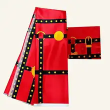 Нигерийской Анкары мягкой печати воск принты ткани шелковые ткани tissus 2 ярдов chiffion+ 4 ярдов модал для платья