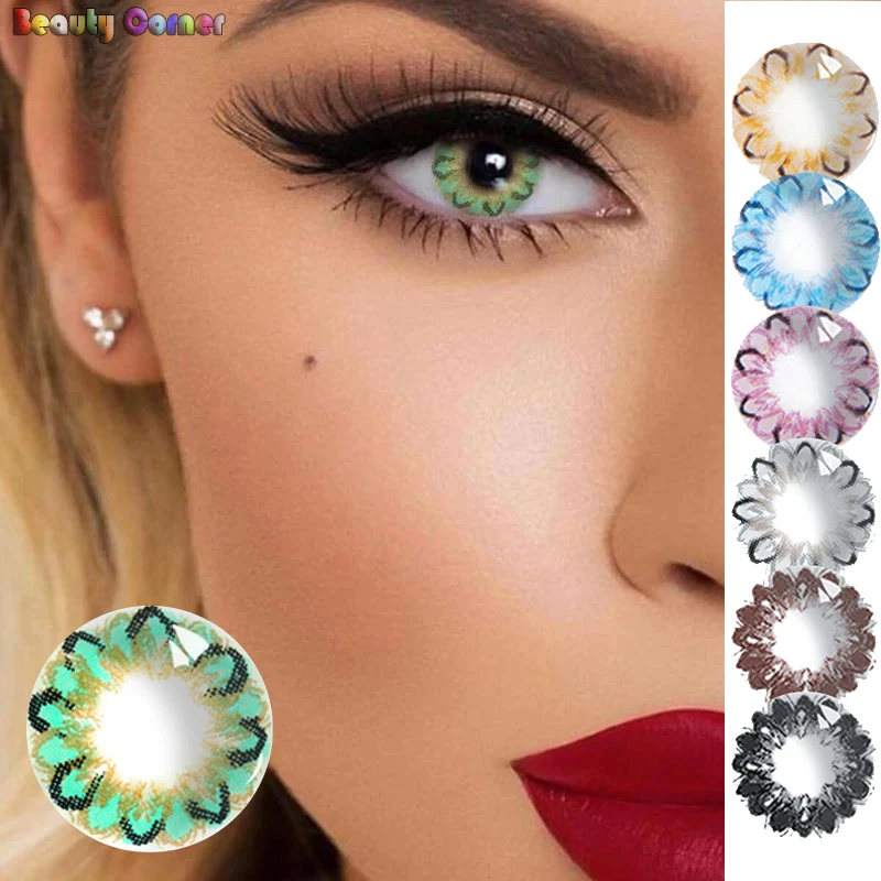Beauty Corner 2pcs/pair Big Donuts Eye Cosmetic Colored Contact Lenses Soft Color Lens for eyes | Красота и здоровье