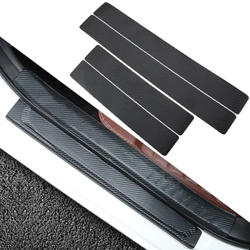 

4PCS Car Door Sill Pedal Carbon Fiber Sticker For Renault Dacia Duster Logan Sandero Auto Door Threshold Plate Decor Accessories