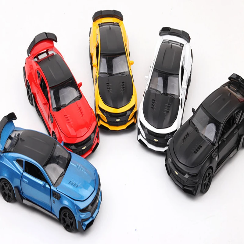 

KIDAMI Camaro 1:32 Alloy Diecast Car Model Pull Back Sound Light Kids Toy Cars Collection Vehicles for Children's Gifts 