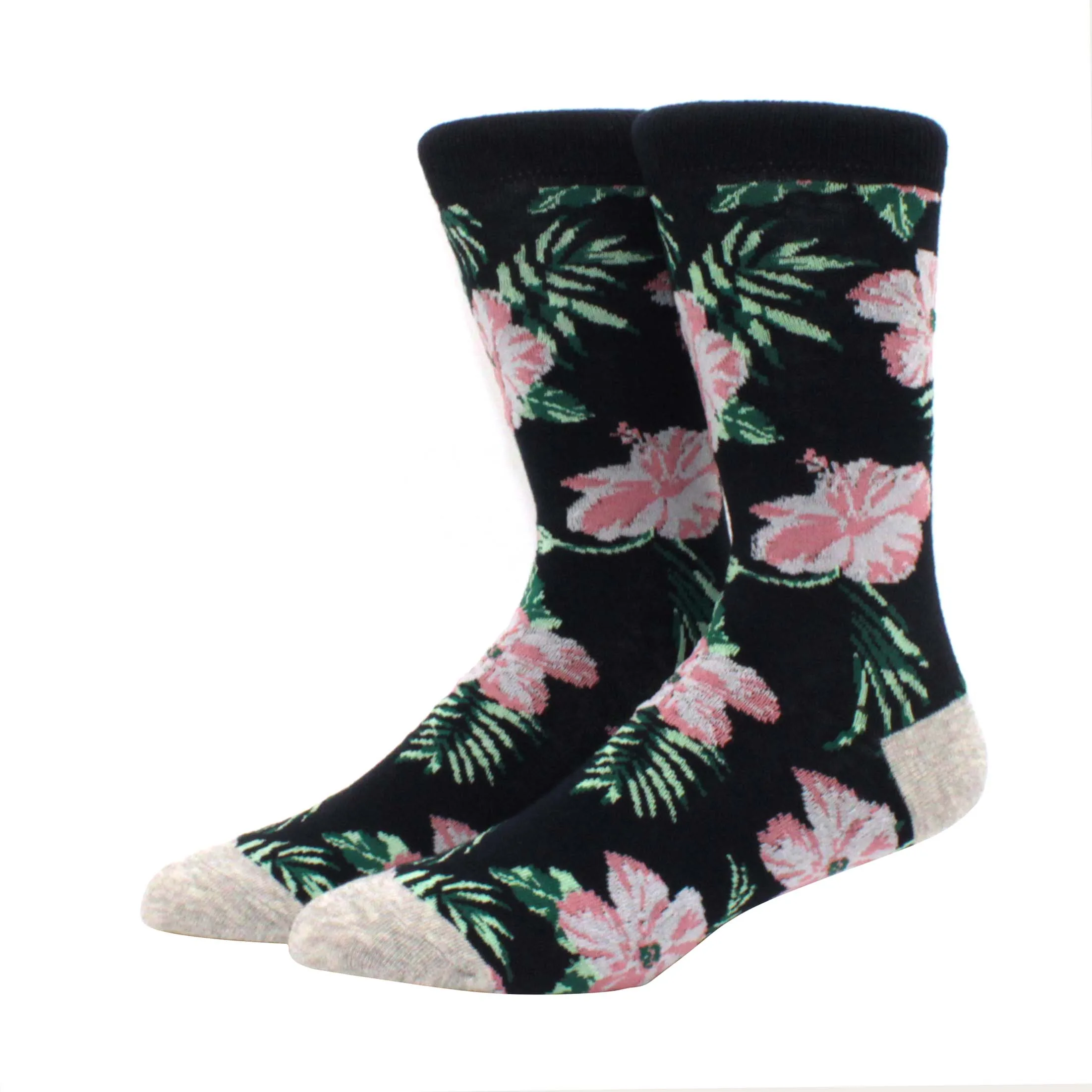 Vibrant Hiphop Cotton Men's Socks - Harajuku Fun Animal Design
