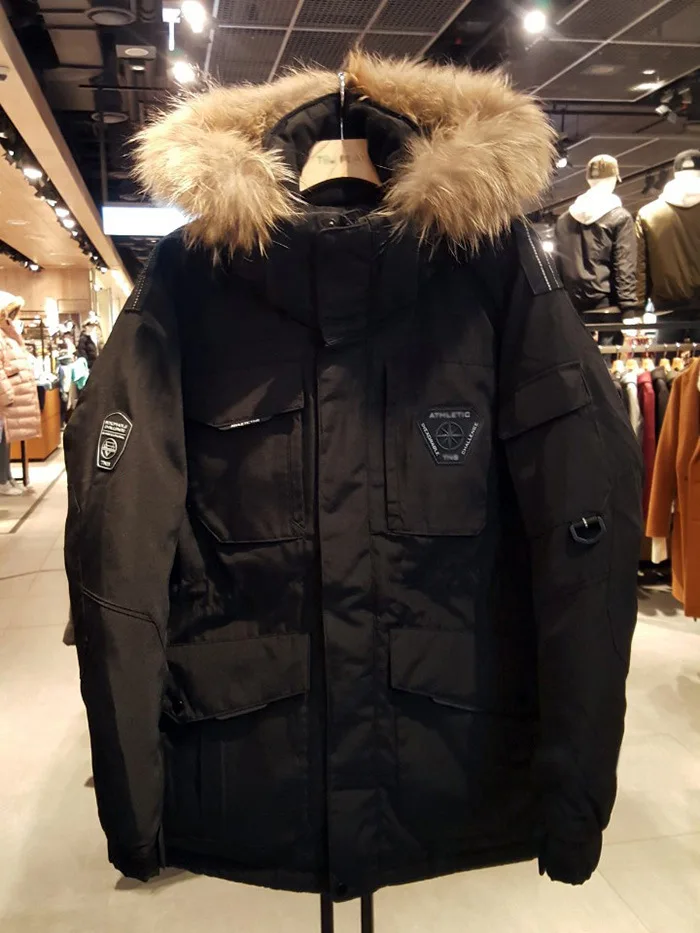 

Official Figure South Korea Running Man Runningman Army Workwear down Jacket Men's Mid-length Thick Couples Star Celebrity Style