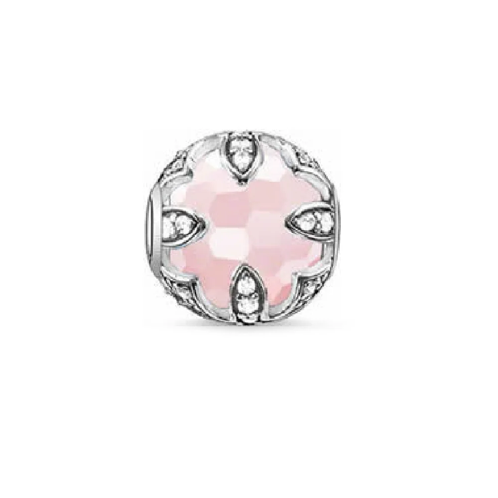 Кристаллические бусины Lotus Pink в виде кармы стиле Томаса для творчества серебро 925