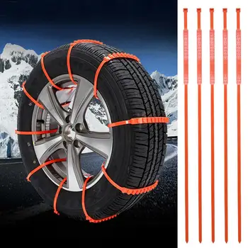 

10PCS Car Tire Snow Chain Car Tyre Anti-skid Chain for Car Truck SUV Anti-Skid Emergency Winter Driving Wheels Snow Chains