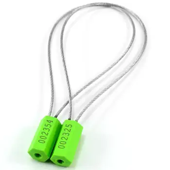 

Tamper Proof Security Cable Seals Numbered Security Tags for Trailers, Cargo (Green, Pack of 10pcs)