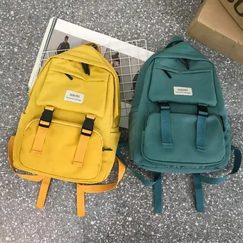 

Multi-Function Backpack For Women Solid Color School Bag For Teenage Girl Shoulder Travel Bag Pocket Nylon Backpack Mochila 2019