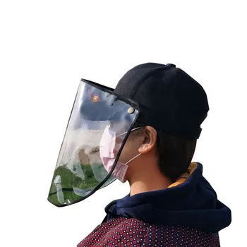 

Protective Hat Waterproof Cover Hat Detachable Anti Droplet Spittle Dust-proof Protective Full Face Cover Mask Fast delivery
