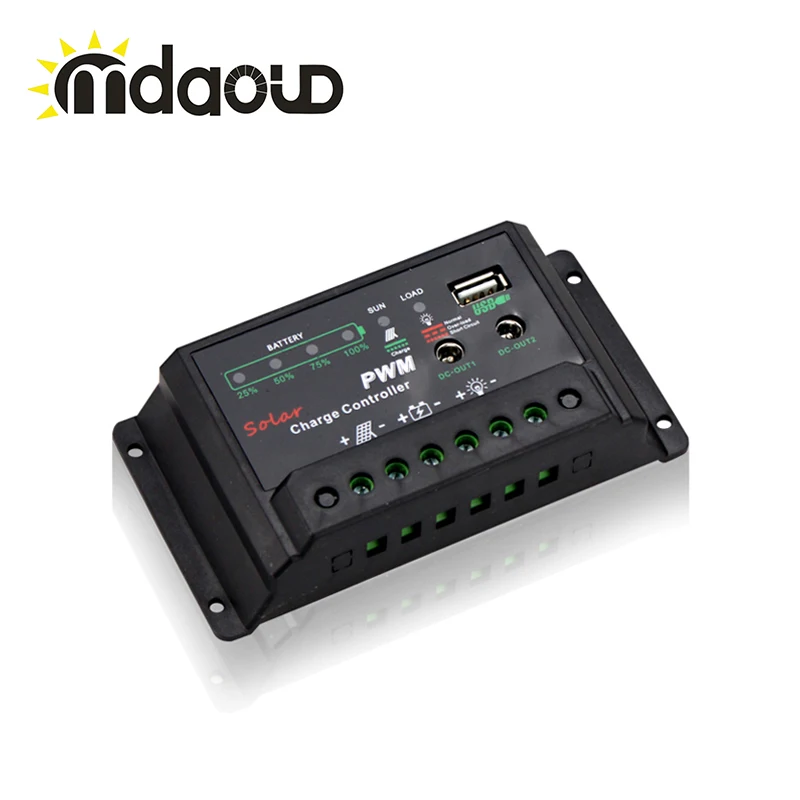 

20A 12V PWM Solar Charge Controller with LED display and USB