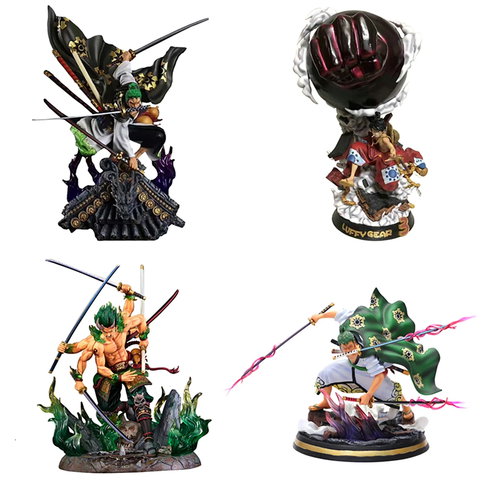 

One Piece Oversize GK Figure Anime Zoro Luffy Ace Law Boa Hancock Doflamingo Marco Robin Action Figma KO statue Collection Toy