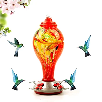 

bird Water Feeder Flower Bird Feeder Anti-Ant Hook Painted Feeder