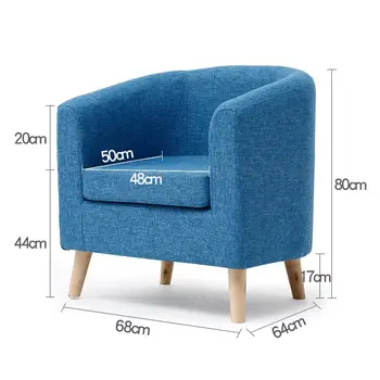 

Nordic Fabric Single Lazy Sofa Chair Internet Cafe Cafe Lounge Chair Leather Hotel Reception Negotiation Chair