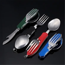 Couteau à fruits, outil multifonctionnel pliant et détachable, vaisselle de camping en plein air trois ouvertes multifonctions cadeau suisse couteau à fruits