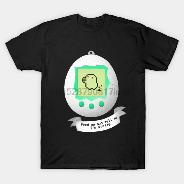 Мужская футболка Feed me Tamagotchi wo тройники топ | одежда