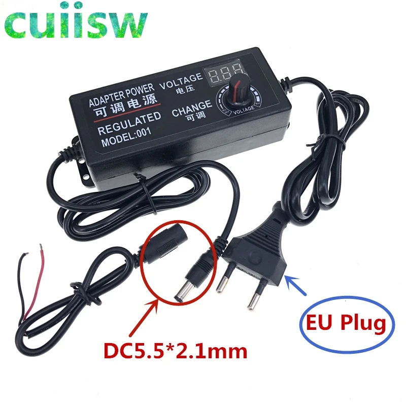 Power Adapter Adjustable AC To DC 3V 5V 6V 9V 12V 15V 18V 24V 2A 3A 5A Universal 220V To 12 V Volt