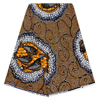 

popular cotton veritable wax African fabric wax print Ankara fabric Ankara Nigerian Batik Cloth Fabric
