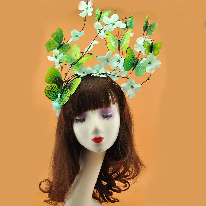 

Colorful Butterfly Headband Big Ladies Costume Hair Accessories Show Ladies Tea Show Hairband Headpieces