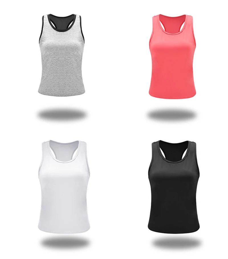 Sport Top Jersey Woman T-shirt Active Crop Top Yoga Gym Fitness Sport Workout Sleeveless Vest Singlet Running Training Clothes