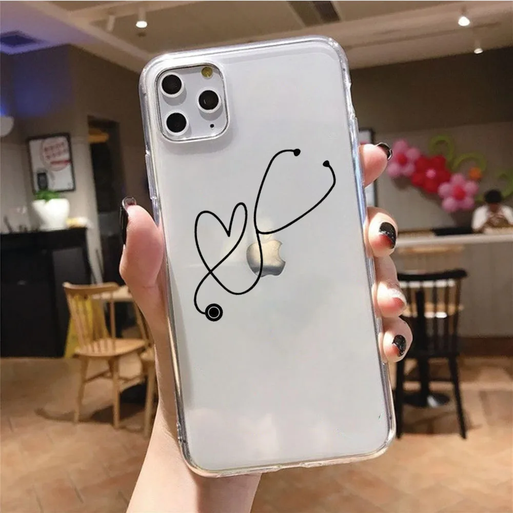 iphone 13 pro clear case Cute Cartoon Medicine Doctor Nurse Phone Case For iphone 13 Pro Max 12mini 12 11 ProMax XS MAX XR SE2 8 7 plus X best cases for iphone 13 pro 