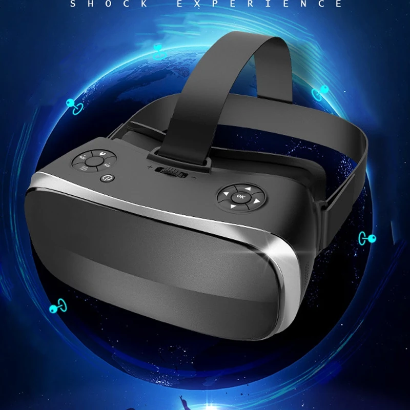 V61 VR Glasses 3D All-In-One Helmet WIFI Connection Smart Bluetooth Virtual Glasses 1080P HD 3500Mah (EU Plug)