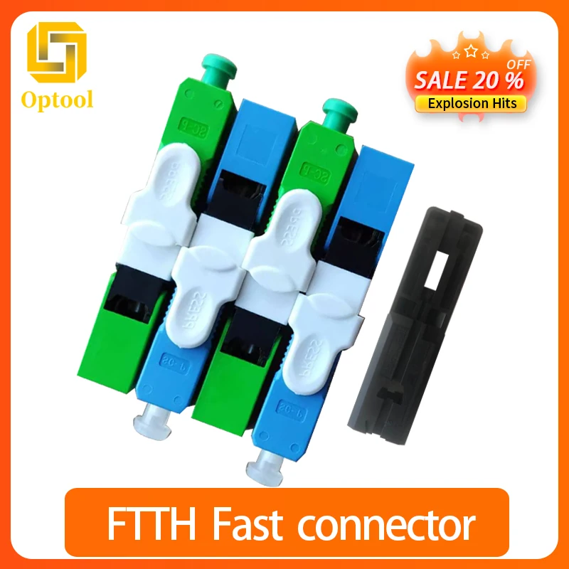 UNIKIT Free shipping FTTH ESC250D SC APC Single-Mode Fiber Optic New Model Optic Fast Connector