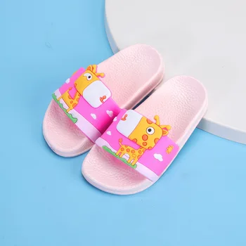 

2020 Summer New Deer Baby Children's Slippers For Boy Girls Slippers PVC Soft Bottom Non-slip Beach Sandals Kids Home Flip Flops