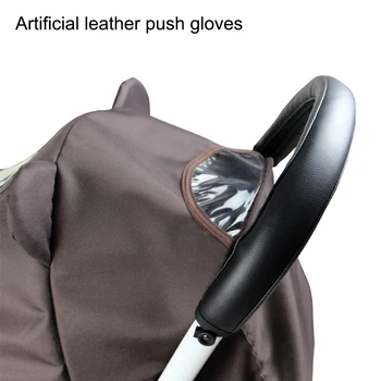 

Baby Pram Stroller Armrest Handle Covers Warmer Stroller Gloves PU Leather Protective Case Cover Baby Wheelchairs Accessories N1