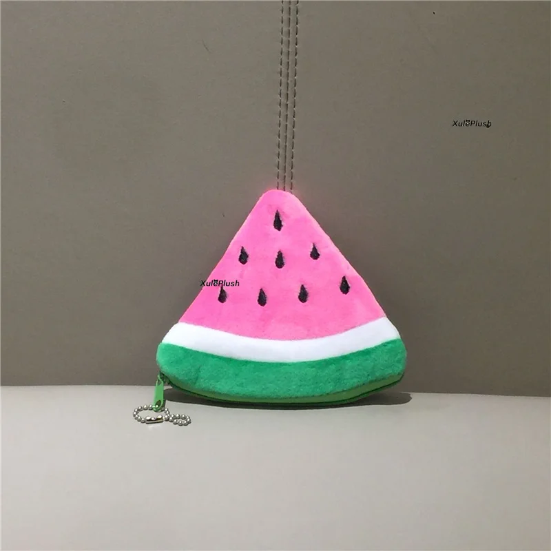Summer Fruits Toy Purse-Lemon , Watermelon Etc. Plush Pocket Purse , keychain plush purse