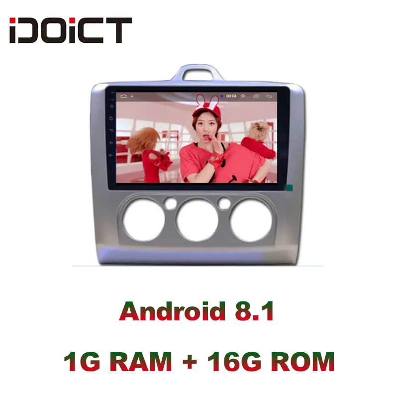IDOICT Android 8 1 автомобильный DVD плеер GPS навигация Мультимедиа для Ford Focus радио 2005 2011