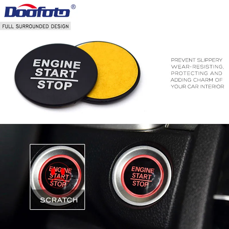 Doofoto автомобильный пусковой стоп двигатель Кнопка Крышка кольцо для Honda Civic Jazz CRV Dio NC750X Accord Mugen аксессуары для интерьера Стиль