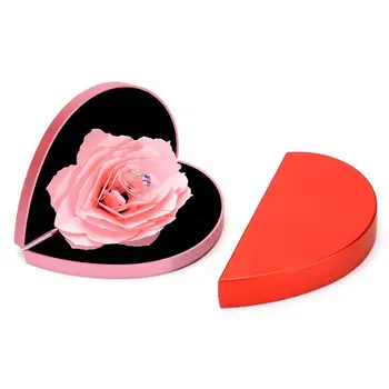 

Love Heart Shape Proposal Wedding Ring Display Holder Box Jewelry Storage Case