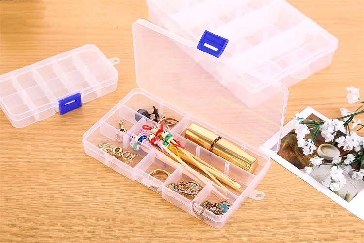 Transparent Makeup Jewelry Box Medicine Box 10/15/24 Grid Home Commonly Used Splittable/Not Splittable Unloading Storage Box