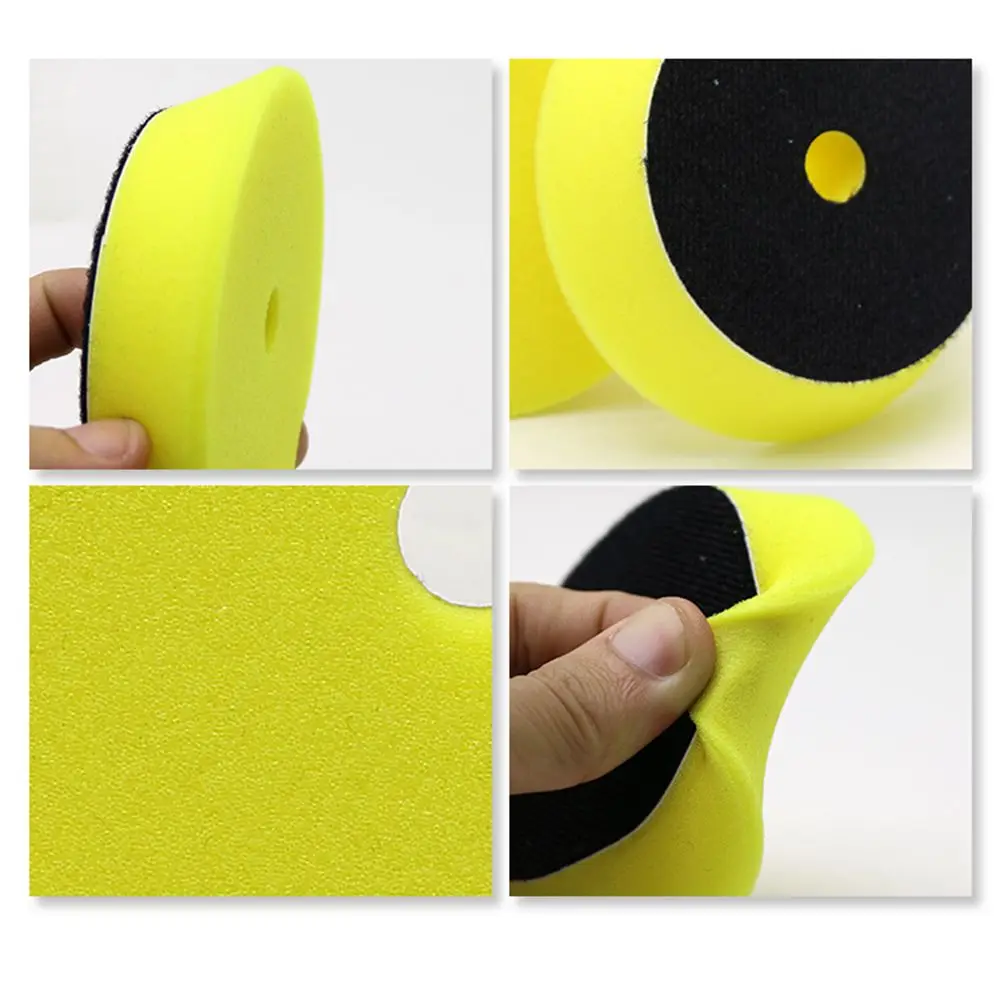 Детализация 2 шт 80 мм желтая губка голяшка средней высоты автомобиль лак подставка из объемной пены для 3 дюймов средство для полировки DA