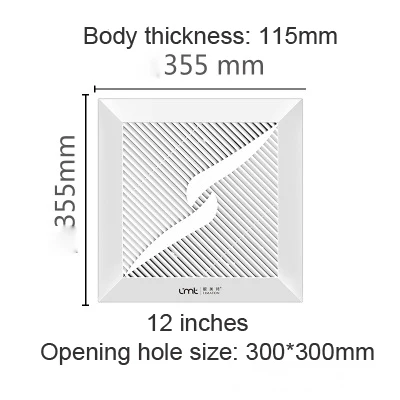 8/10/12 дюймов тишина вентиляции сильный выхлоп вытяжной вентилятор для оконная стена ванная, туалет, кухня, установленный 220V стенной вентилятор - Цвет: 12inch