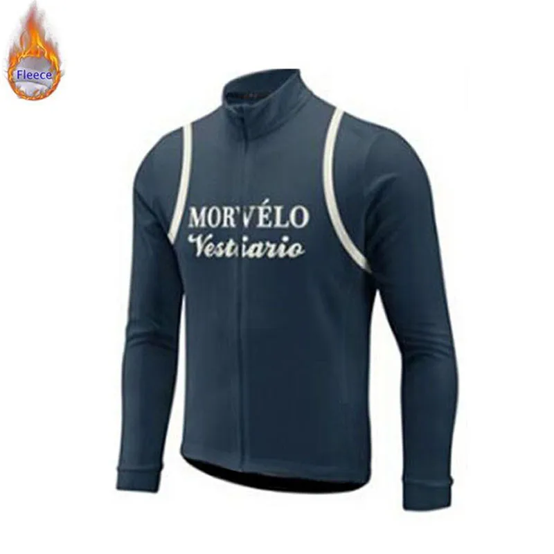 Morvelo зимняя спортивная одежда для велоспорта Джерси термо флис с длинным рукавом велосипедная одежда для велоспорта Ropa Ciclismo Hombre