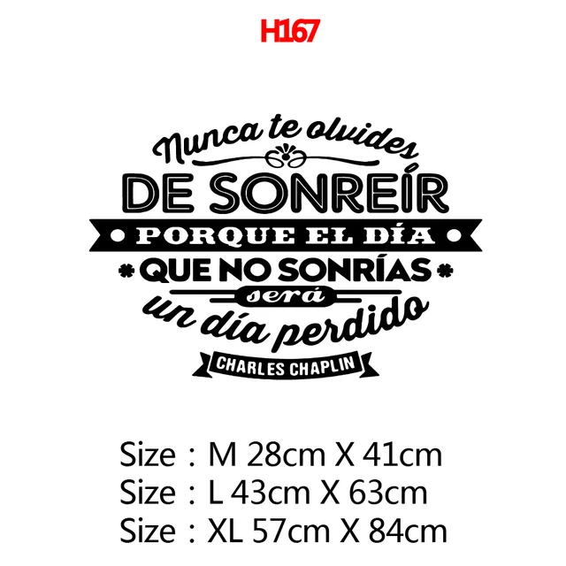 Large Spanish Quotes Phrase Wall Decals Wallpaper Vinyl Stickers For Office Room Decal Wall Sticker Home Decoration Poster Mural H167