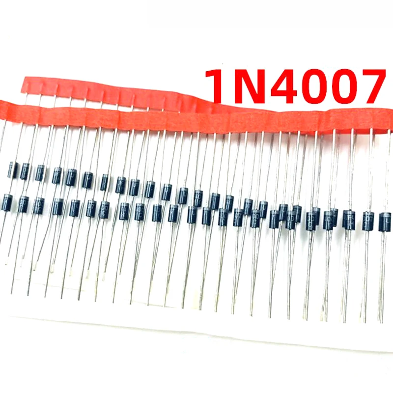 100 шт. 1N4007 4007 1A 1000V DO-41 высококачественный выпрямительный диод IN4007 1n4007 |