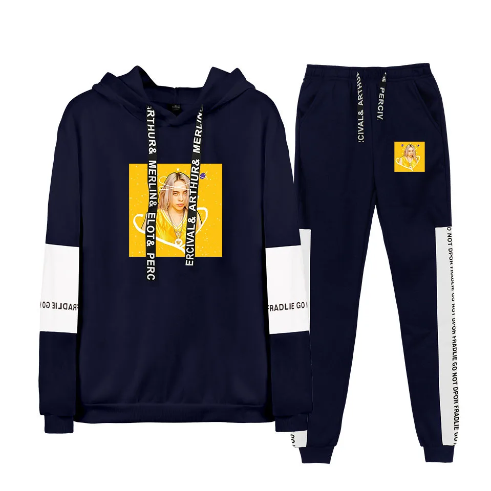 Billie Eilish Hoodie Sweatshirt Men/Women Leisure Hoodies Sweatshirts+Sweatpants Suit Spring Autumn Sportswear Wild Sets