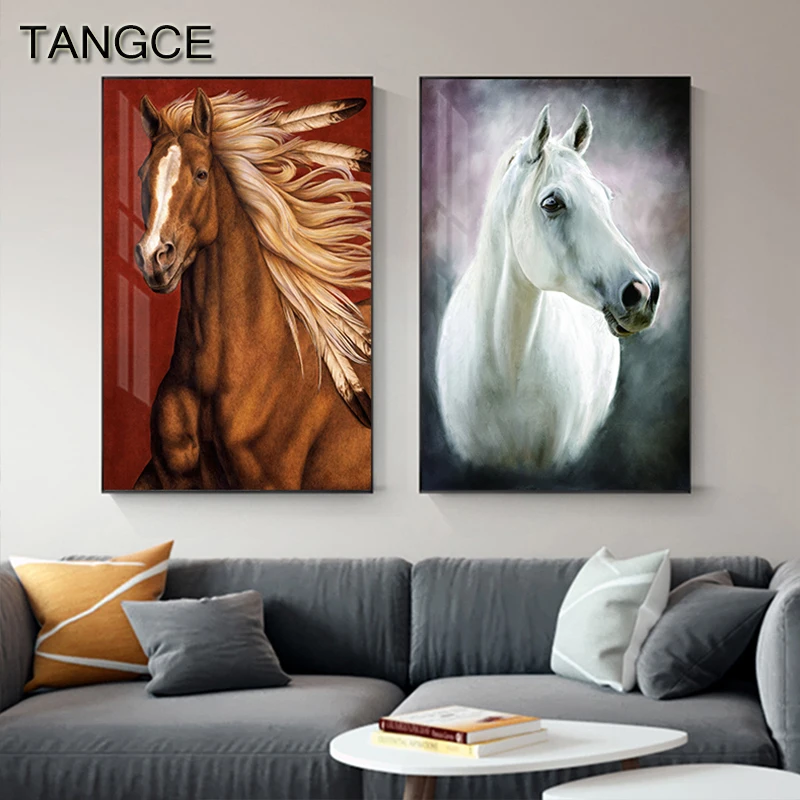 

Modern Animal Poster and Print Fashion White Red Canvas Painting Artistic Painting on The Wall for Living Room Abstract Wall Art