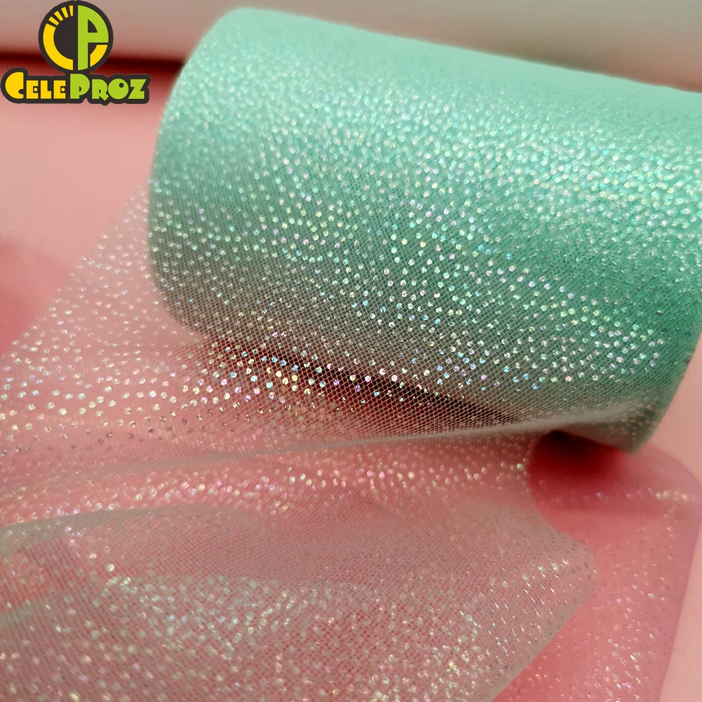 10Cm 12Cm Kain Tulle Polka Dot 25Yard Kasa Organza Mesh Roll untuk