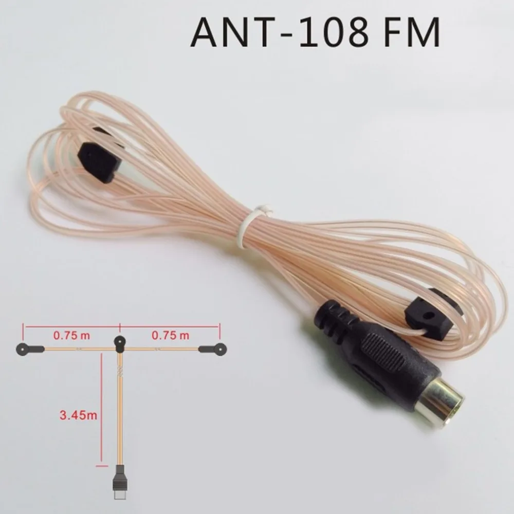ANT-108 3,2 м 75 Ом FM радио антенна кабель гнездовой разъем для внутреннего домашнего аудио Радио стерео приемник