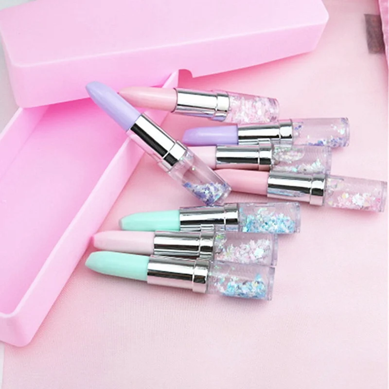 

1 Pcs Kawaii Lipstick Gel Pen Creative Oil Quicksand Colorful Cute Stationary Pen Black Ink Pen Papelaria Office School Supplies