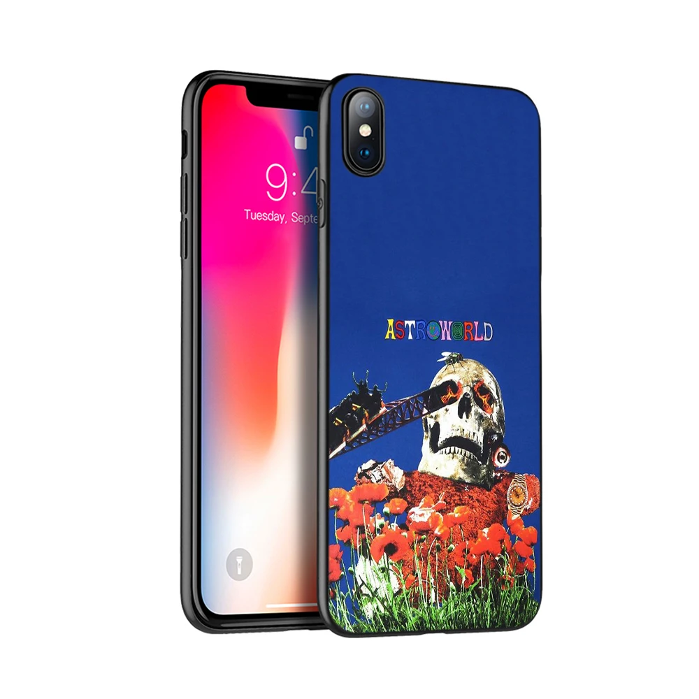 Черный чехол ТПУ для iphone 5 5s se 6 6s 7 8 plus x 10 чехол силиконовый чехол для iphone XR XS 11 pro MAX чехол Трэвиса Скотта astroworld - Цвет: 50006