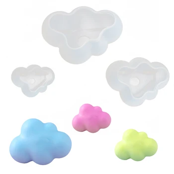 

New 3D Cloud Shape Chocolate Silicone Mold Mousse Fondant Ice Cube Mould Pudding Candy Soap Candle Crystal Epoxy Resin Molds