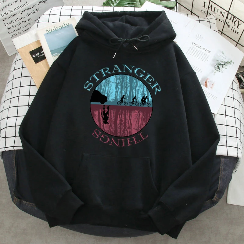 Stranger Things 2021 Man's Sweatshirts Hooded Streetwear Tracksuits Fashion Clothing Male Warm Hoodies Eleven Supoleron Hombre | Мужская