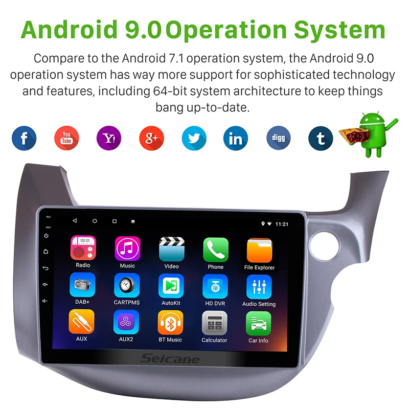 Flash Deal Seicane Android 9.0 Car Radio 10.1 inch GPS Navigation Head Unit Quad core for 2007-2016 HONDA FIT JAZZ Right Hand Drive car 2 Flash Deal Seicane Android 9.0 Car Radio 10.1 inch GPS Navigation Head Unit Quad core for 2007-2016 HONDA FIT JAZZ Right Hand Drive car 2