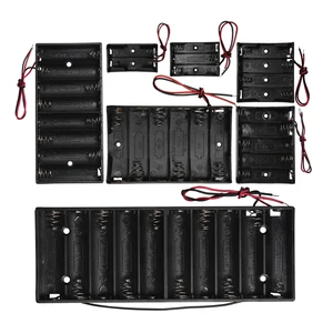 1Pcs 2x 3x 4x 5x 6x 8x 10x AA Size Battery Holder Case Box With Leads No Cover&Switch Batteries Organizer Plastic Storage