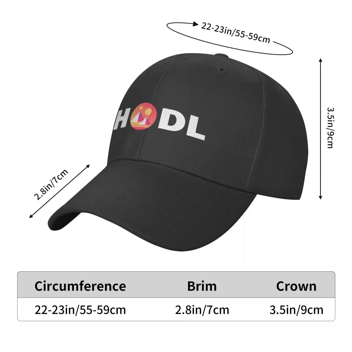Decentraland Hodl Mana Baseball Caps 