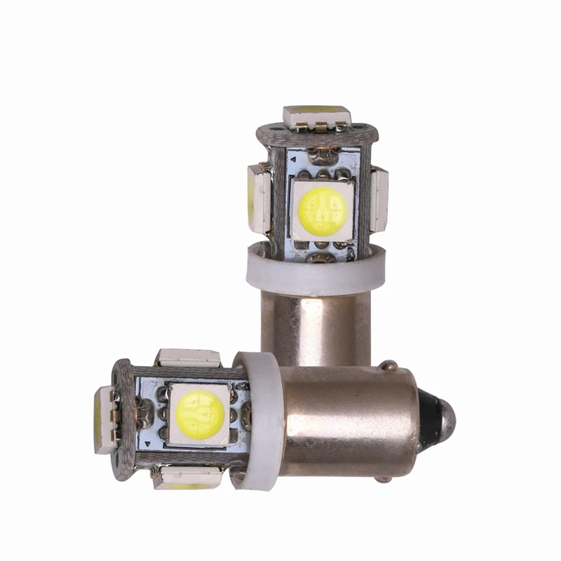 10 шт. светодиодный светильник для автомобиля s лампы BA9S 5050 5SMD T4W H6W 363 12v указатель